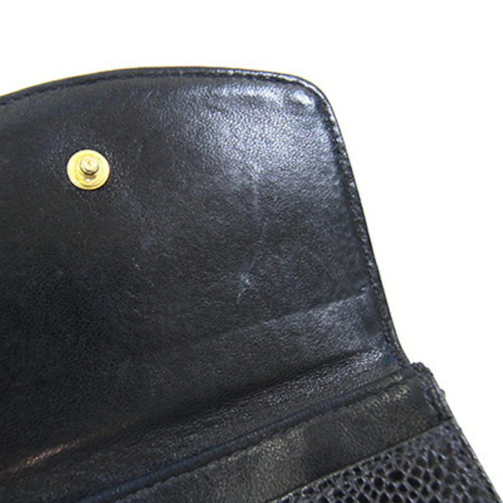 CHANEL Authentic Black Caviar Leather Logo Wallet - Picture 9 of 10